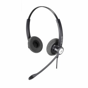 Calltel HW333N Stereo-Ear Headset - Noise-Cancelling Mic - Quick Disconnect Connector
