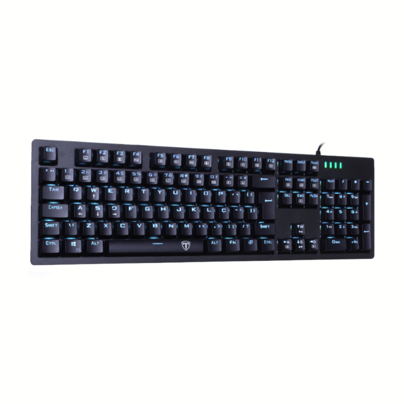T-Dagger Bermuda Blue-Ice LED Backlit|150cm Cable|104 Key|Mechanical Keyboard - Black
